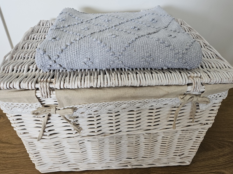 Tapete artesanal puxado cor cinzento médio 100% algodão 70x140 cm (Estimado)